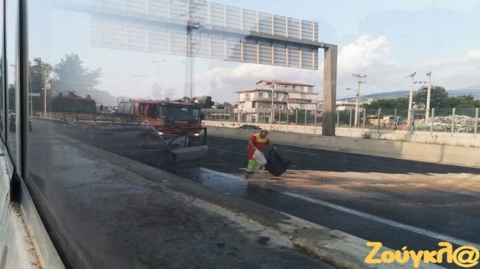 Πυρκαγιά σε όχημα στην Εθνική Οδό