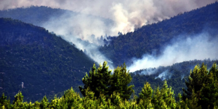 Φωτιά στις Κεχριές: Σε κατάσταση έκτακτης ανάγκης 5 περιοχές του Δήμου Κορινθίων