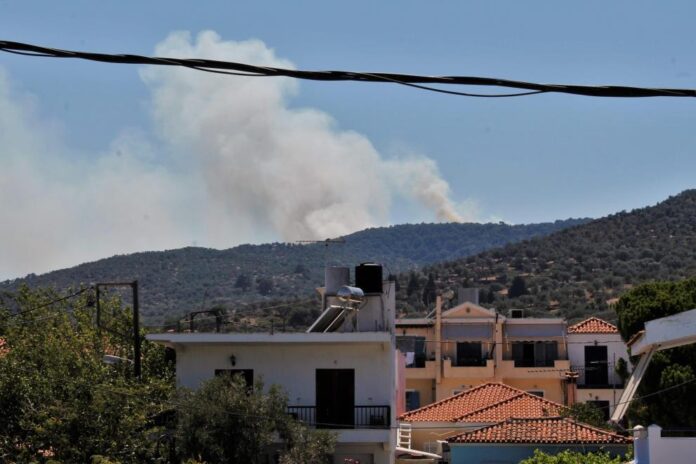 Συνεχίζεται για δεύτερη ημέρα η «μάχη» με τις φλόγες στη Μυτιλήνη – Τραυματίστηκε πυροσβέστης