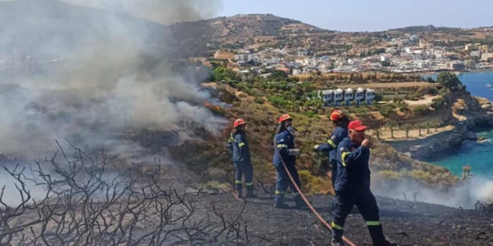 Κρήτη: Υπό έλεγχο η φωτιά στην Αγία Πελαγία Ηρακλείου-Συνέλαβαν δύο άτομα