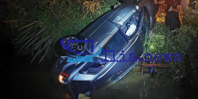 Αμαλιάδα: Τροχαίο δυστύχημα με δύο νεκρούς -ΙΧ έπεσε σε αρδευτικό κανάλι (VIDEO)