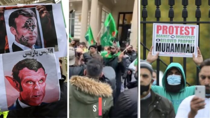 Βρετανία: Συγκέντρωση με συλλήψεις έξω από τη γαλλική πρεσβεία κατά του Μακρόν-(VIDEO)