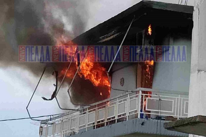 Πέλλα: Κάηκε ολοσχερώς σπίτι στη Σκύδρα (φωτο)