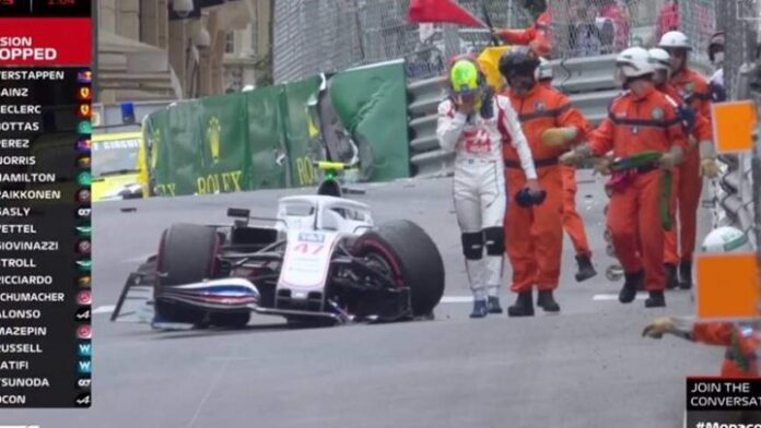 Μικ Σουμάχερ: Ατύχημα στο Μονακό – Διέλυσε το μονοθέσιο στις μπαριέρες-(VIDEO)