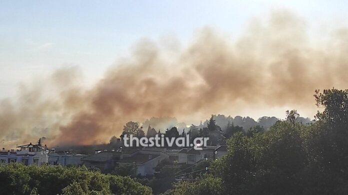 Θεσσαλονίκη: Πυρκαγιά στo Πανόραμα – Εντολή εκκένωσης οικισμού