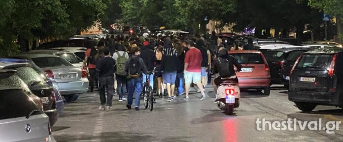 Πορεία αντιεξουσιαστών στο κέντρο της Θεσσαλονίκης