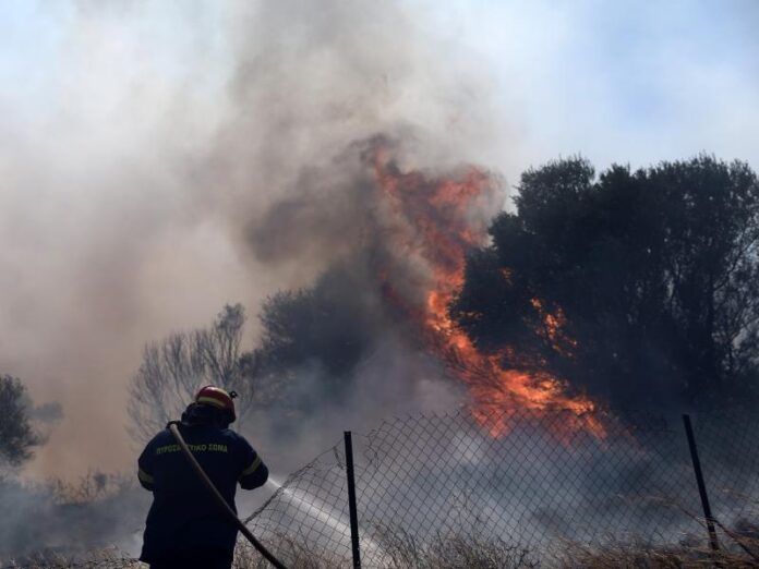Φωτιά στα Βίλια: Εκκενώθηκαν πέντε οικισμοί