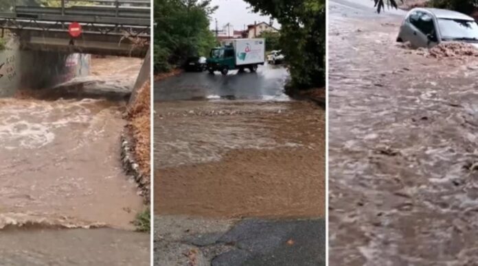 “Βούλιαξε” ο Πλαταμώνας από ισχυρή καταιγίδα: Δρόμοι – ποτάμια, παρασύρθηκαν αυτοκίνητα-(ΦΩΤΟ)