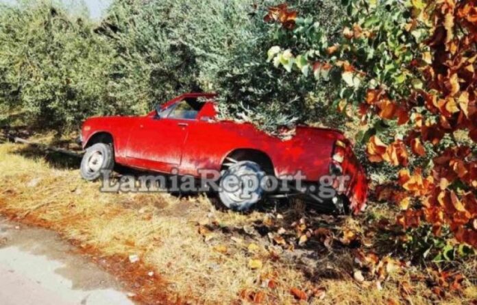 Λαμία: Ζαλίστηκε και βγήκε εκτός δρόμου (ΦΩΤΟ)