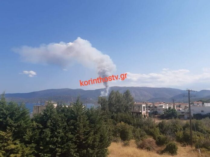 Μεγάλη δασική πυρκαγιά στο Κατακάλι Κορινθίας (ΦΩΤΟ-VIDEO)