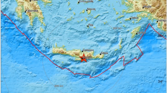 Ασθενής σεισμική δόνηση στην Άρβη της Κρήτης