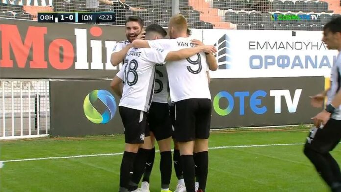 Super League 1: Με πέναλτι στο 89′ ο ΟΦΗ νίκησε τον Ιωνικό και είναι στην 4η θέση