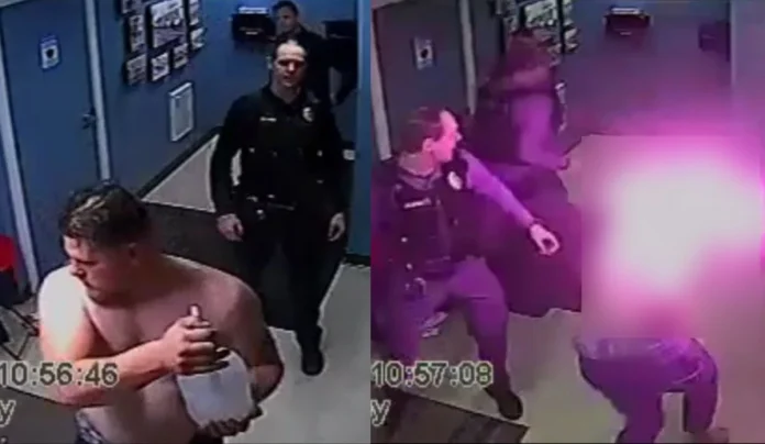 Σοκ: Τυλίχθηκε στις φλόγες μόλις οι αστυνομικοί τον «χτύπησαν» με τέιζερ! Είχε «λουστεί» με αντισηπτικό