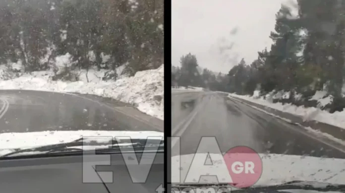 Νέα σφοδρή χιονόπτωση στην Εύβοια – (VIDEO-ΦΩΤΟ)