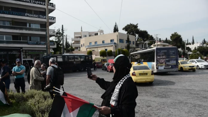 Συγκέντρωση διαμαρτυρίας των Παλαιστινίων στην πρεσβεία του Ισραήλ – Κυκλοφοριακές ρυθμίσεις