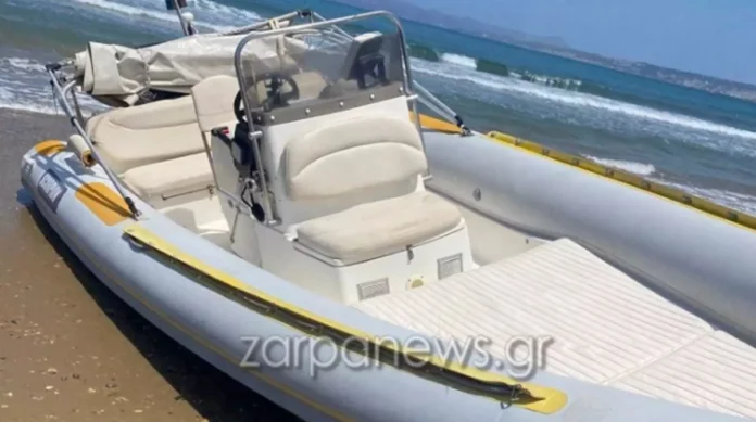 Ακυβέρνητο φουσκωτό σκόρπισε πανικό στην παραλία της Αγίας Μαρίνας στα Χανιά