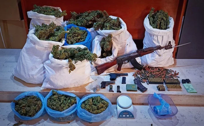 Μυλοπόταμος: Χειροπέδες σε δύο άτομα για πάνω από 15 κιλά κάνναβης – Βρέθηκαν καλάσνικοφ και πιστόλια-(VIDEO-ΦΩΤΟ)