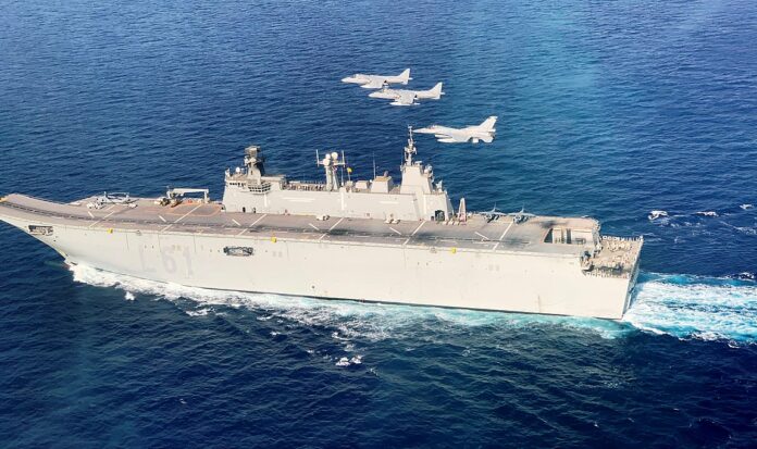 Συνεκπαιδεύσεις της φρεγάτας «Αδρίας» και αεροσκαφών της Πολεμικής Αεροπορίας με την ισπανική Αμφίβια Δύναμη Κρούσης