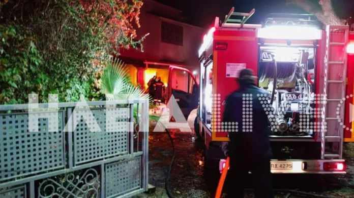 Ηλεία: Ένας τραυματίας μετά από φωτιά σε σπίτι στο Κατάκολο – Μεταφέρθηκε στο νοσοκομείο