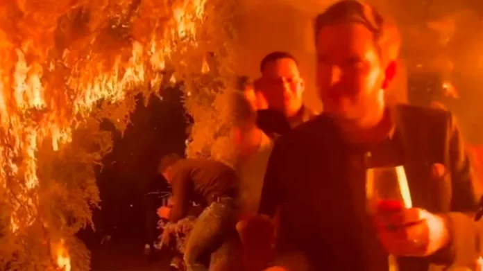 Πανικός σε εστιατόριο με πελάτες να τρέχουν να σωθούν από τις φλόγες – (VIDEO)