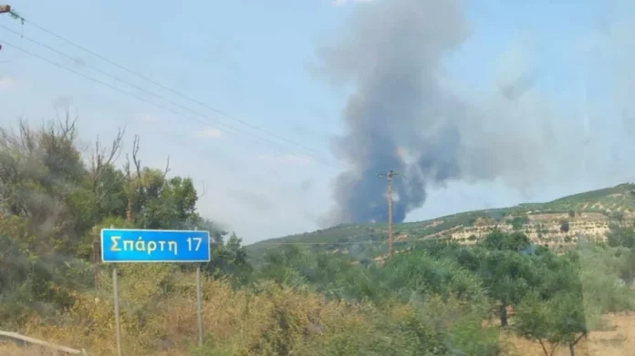 Φωτιά στο Πυρί Λακωνίας