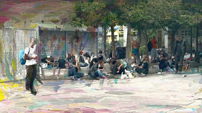 Απόγευμα Κυριακής, στην πιάτσα του σίσα στην Αθήνα