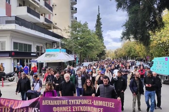 Θεσσαλονίκη: Πορεία κατά των εργασιών για το FlyOver στην Τούμπα (video)