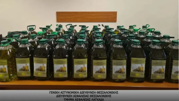 Θεσσαλονίκη: Συνελήφθη 39χρονος που είχε στην κατοχή του αμφιβόλου ποιότητας ελαιόλαδο