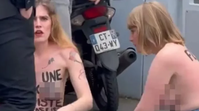 Γαλλία: Αναστάτωση σε συγκέντρωση του εκλεκτού της Λεπέν, Ζορντάν Μπαρντελά από γυμνόστηθες ακτιβίστριες