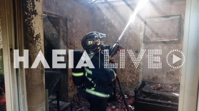 Ηλεία: Πυρκαγιά σε μονοκατοικία στο Πράσινο Πύργου – Δείτε φωτογραφίες