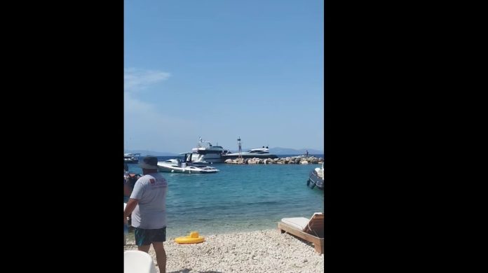 Ερμιόνη: Μπλέχτηκαν οι άγκυρες δυο θαλαμηγών, χάθηκε ο έλεγχος της μίας (Video)