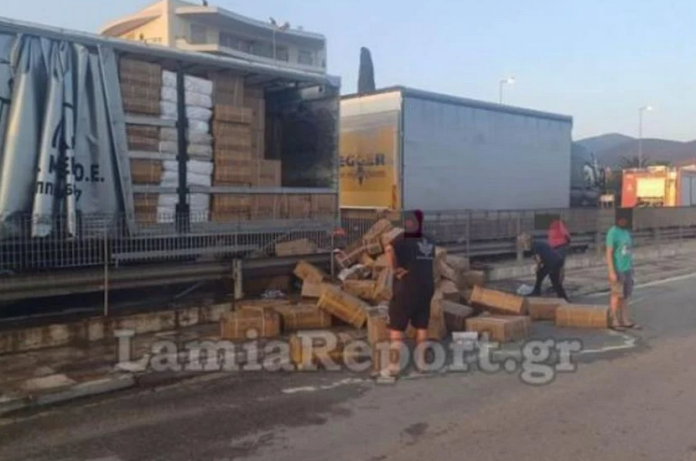Στυλίδα: Φωτιά σε νταλίκα στην παλιά εθνική οδό