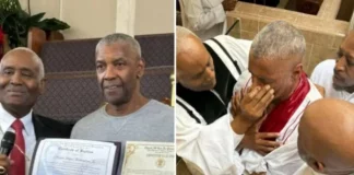 Ο Ντένζελ Ουάσινγκτον βαπτίστηκε Χριστιανός και χειροτονήθηκε ιερέας