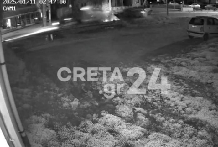 Βίντεο-σοκ: Η στιγμή της μοιραίας σύγκρουσης στα Χανιά στην οποία έχασε τη ζωή του ο 22χρονος Παναγιώτης