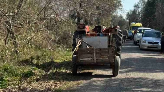 Ανατράπηκε τρακτέρ και εγκλώβισε τον οδηγό στα Χανιά