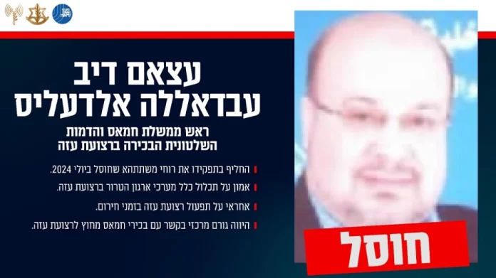 Μέση Ανατολή: Οι IDF «εξουδετέρωσαν» τον κυβερνητικό επικεφαλής της Χαμάς στη Γάζα