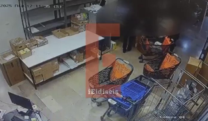 Καρέ καρέ η ληστεία στην εταιρεία ταχυμεταφορών στη Νέα Κηφισιά – (VIDEO)