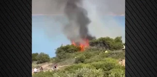 Σούνιο: Έριξαν δυναμιτάκια και προκάλεσαν φωτιά – Έτρεχαν να την σβήσουν με κουβάδες, δείτε βίντεο