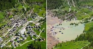 Ελβετία: Ένα ολόκληρο χωριό καλύφθηκε από κατολίσθηση παγετώνα – Συγκλονιστικές εικόνες