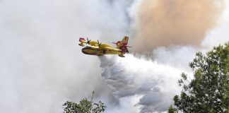 Πυρκαγιά σε δασική έκταση στη Χωριστή Δράμας – Στη μάχη εννέα εναέρια