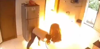 Ινδία: Διαρροή φιάλης υγραερίου προκαλεί τεράστια έκρηξη μέσα σε σπίτι – Δείτε το βίντεο που έγινε viral