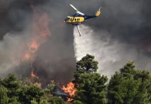 Φωτιά στην Εύβοια: Μήνυμα από το 112 για εκκένωση του χωριού της Επισκοπής