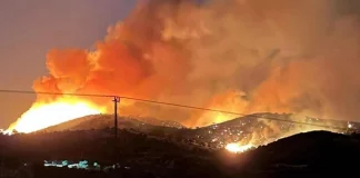 Δύσκολη νύχτα με τη φωτιά στα Μεσοχώρια της Εύβοιας: Νέο μήνυμα του 112 για εκκένωση του Λιμνιώνα, κοντά σε σπίτια οι φλόγες – Δείτε βίντεο και φωτογραφίες