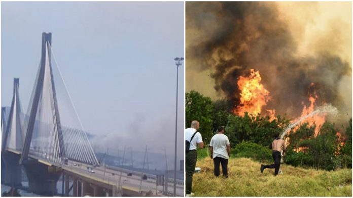 Φωτιά και καπνοί «πνίγουν» την Πάτρα – Αφόρητη κατάσταση στην πόλη