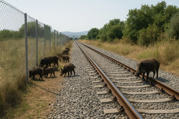 Λαμία: Αγριογούρουνα μπήκαν στις σιδηροδρομικές γραμμές – Kίνδυνος για ατύχημα