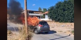 Άγρια συμπλοκή στο Ζεφύρι – Σοβαρός τραυματισμός, καμένο όχημα και 1 σύλληψη