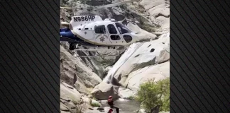 Δραματικός απεγκλωβισμός στην Καλιφόρνια: Αστυνομικοί έσωσαν άνδρα που είχε παγιδευτεί πίσω από καταρράκτη για δύο ημέρες – Δείτε βίντεο