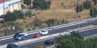 Απίστευτο βίντεο με αυτοκίνητο να κινείται ανάποδα στην Εθνική Οδό – (VIDEO)