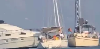 Σύγκρουση 3 σκαφών στην Κέρκυρα – Λαχτάρισαν οι λουόμενοι