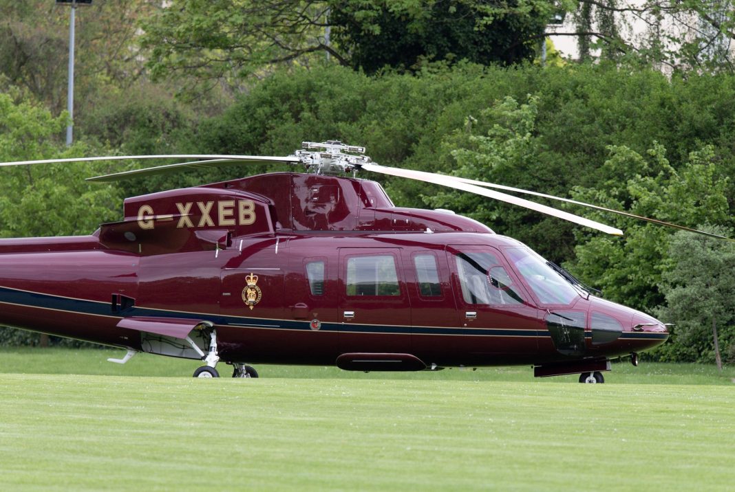 Queen Elizabeth II Spotted Taking a Helicopter in London